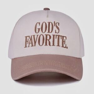 God’s Favorite Women’s Two Tone Canvas Cotton Baseball Hat Cap Ash Mocha NEW